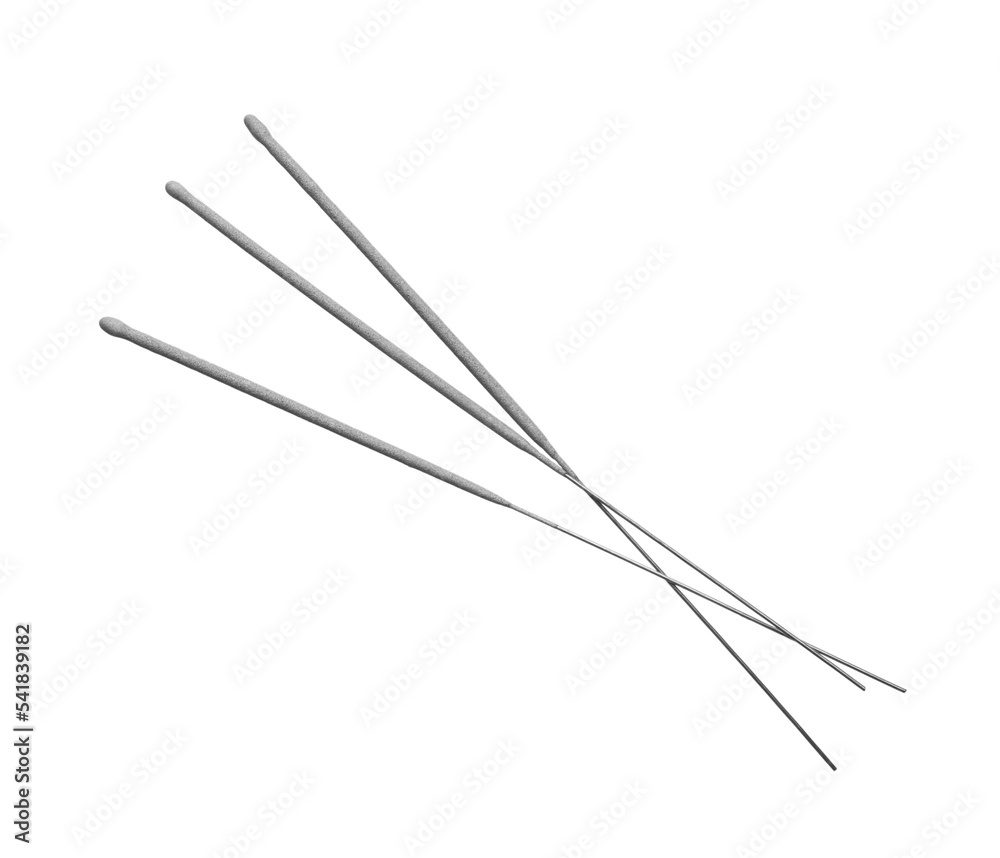 Three new sparkler sticks on white background Three new sparkler sticks on white background