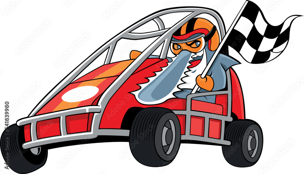 custom made wallpaper toronto digitalA Sawfish Riding A Go Karts and Holding A Checkered Flag