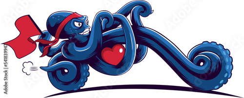 The Biker Octopus Riding The Chopper Created By Its Tentacles