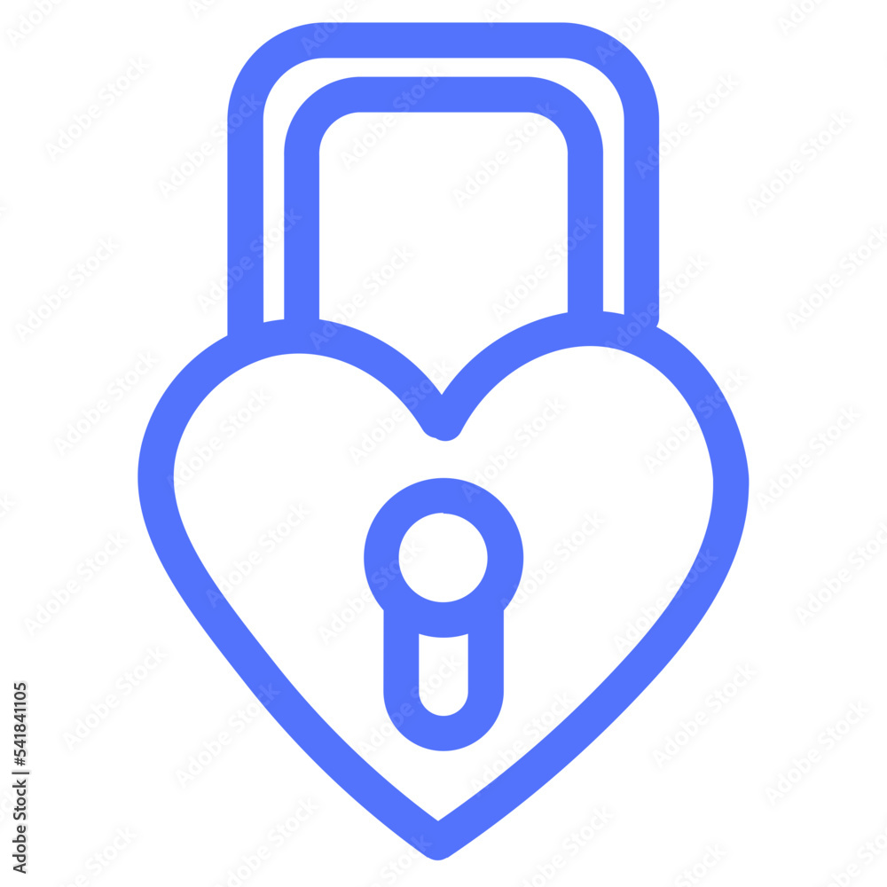 lover padlock line icon lover padlock line icon