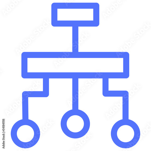 organization sitemap line icon