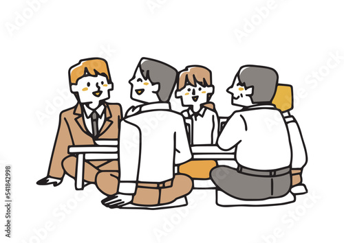 和気藹々と飲み会をするビジネスマン