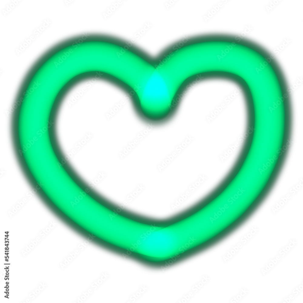 Heart neon. Modern neon glowing heart banner. Abstract neon heart with