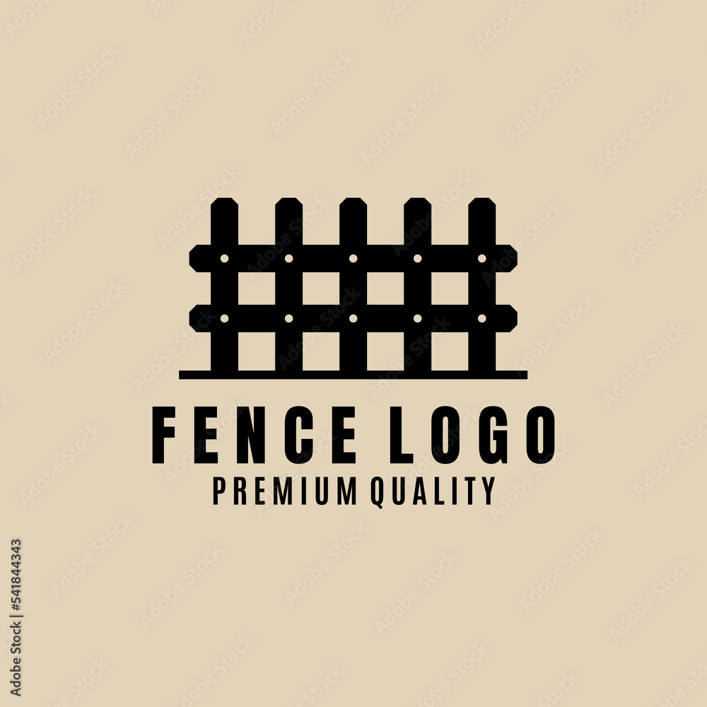 Fence vintage logo, icon and symbol, vector illustration design Stock ...
