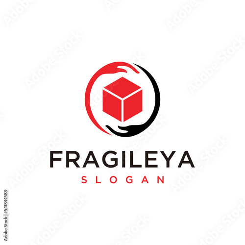Vector graphic of delivery box logo design template
