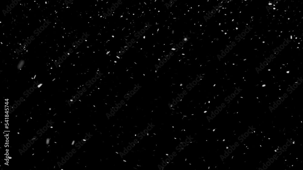Winter real snowfall effect Snow storm isolated black background in 4K to be used for composing motion graphics background overlay animation 4K drag and drop editing software supporting blending mode Winter real snowfall effect Snow storm isolated black background in 4K to be used for composing motion graphics background overlay animation 4K drag and drop editing software supporting blending mode