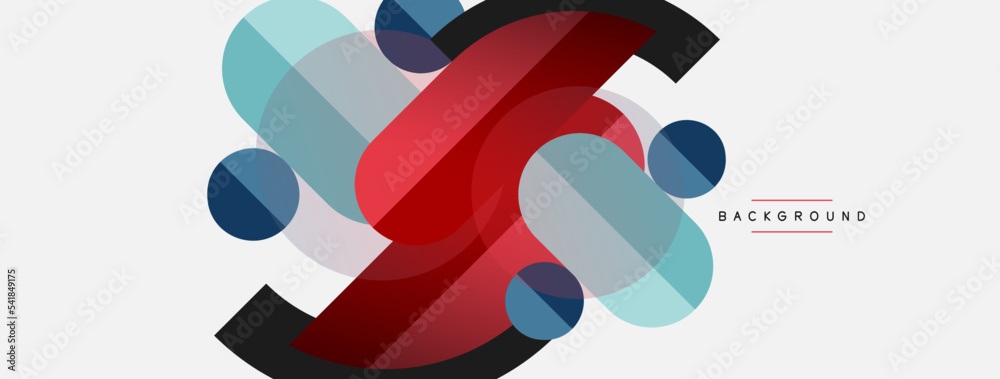 Round geometric shapes lines and circles. Vector template for wallpaper banner background or landing page Round geometric shapes lines and circles. Vector template for wallpaper banner background or landing page
