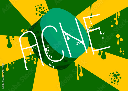 Acne Graffiti tag. Abstract modern street art decoration performed in urban painting style.