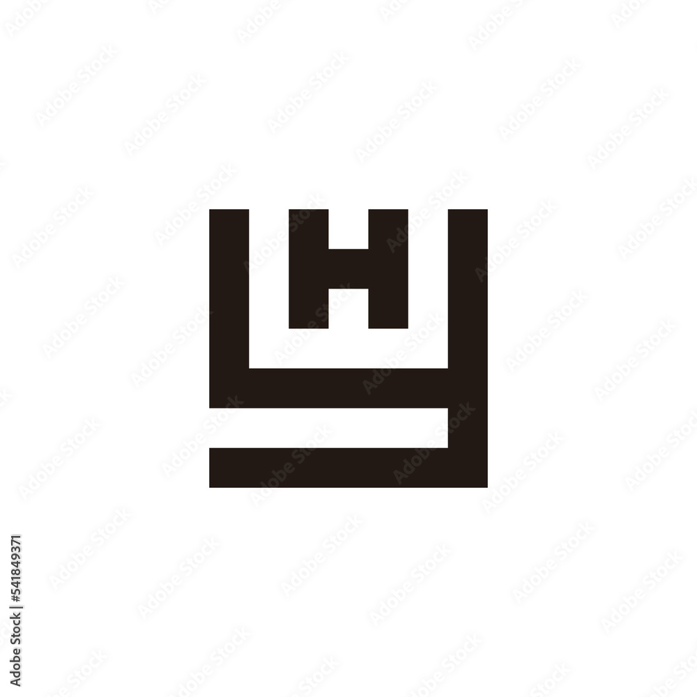 Letter h and y square geometric symbol simple logo vector Stock Vector ...