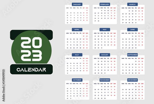 Happy New Year Calendar for 2023 photo