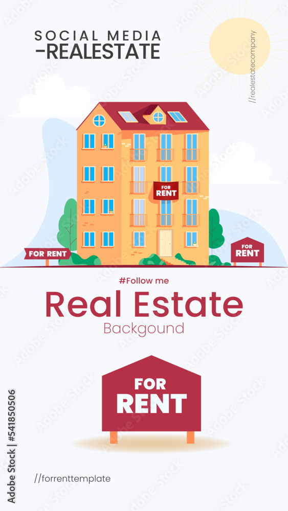 Real estate business social media post or web banner template