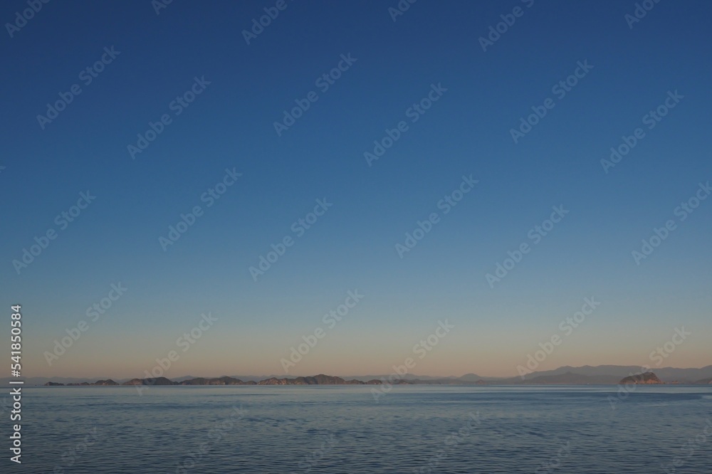 View from a Large Ferry from Tokyo to Kyushu in the Pacific Ocean