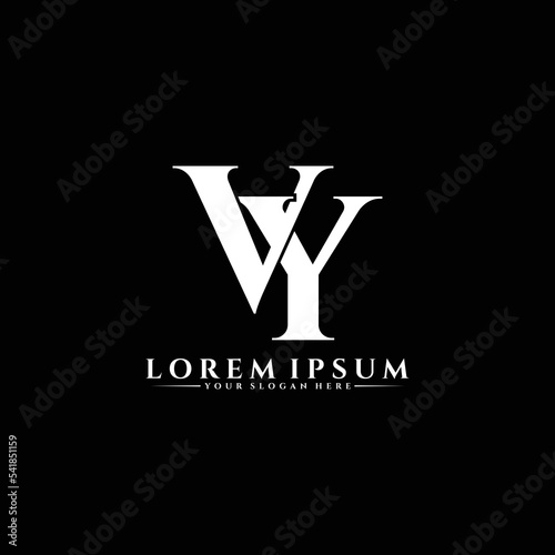 Letter VY luxury logo design vector
