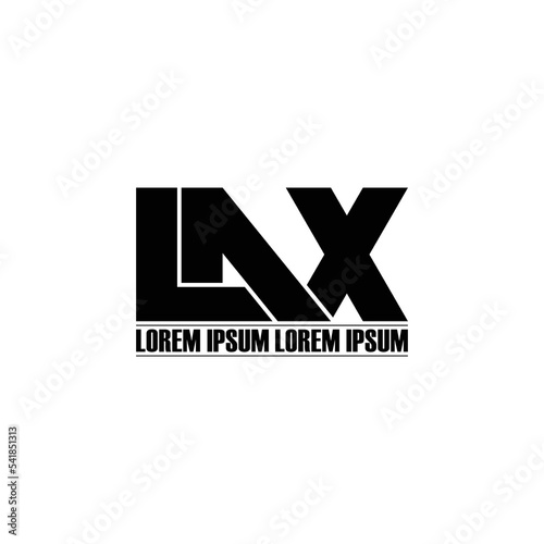 LAX letter monogram logo design vector