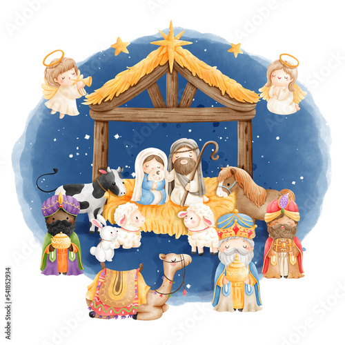 Christmas nativity, holy night