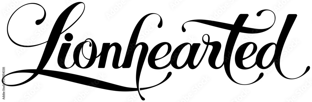 Lionhearted - custom calligraphy text Lionhearted - custom calligraphy text