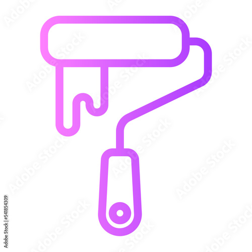 paint roller gradient icon