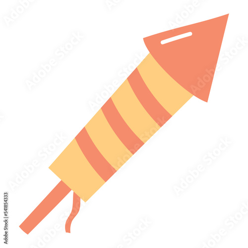 Canvas-taulu firecracker banger new year firework celebration doodle flat