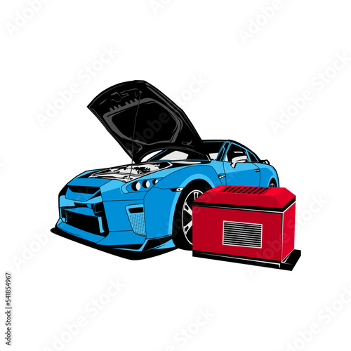Performance where tunning is passion illustration vector