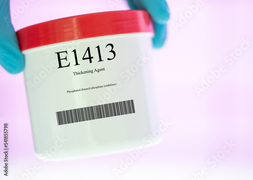 Packaging with nutritional supplements E1413 thickening agent photo