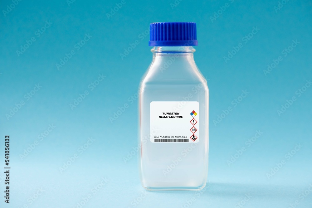 Tungsten Hexafluoride dangerous poisonous gas in chemical glassware