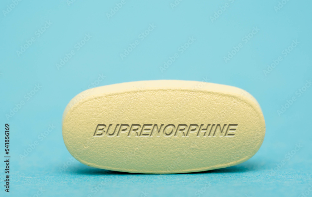 Buprenorphine Pharmaceutical medicine pills tablet Copy space. Medical