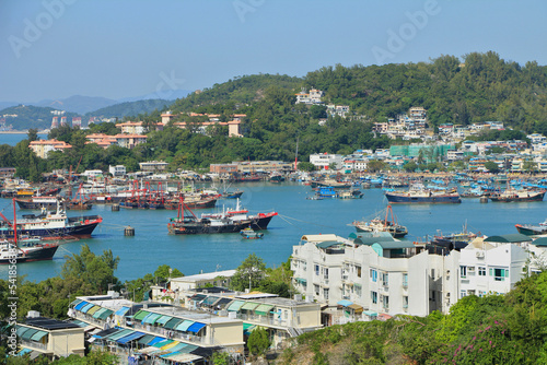 Beautiful Scenery of Cheung Chau with Hong Kong Island in the Backdrop © marcuspon