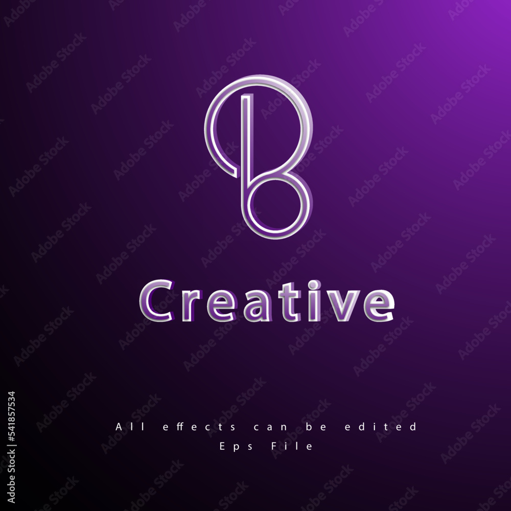 Naklejka premium Creative letter B logo design template 