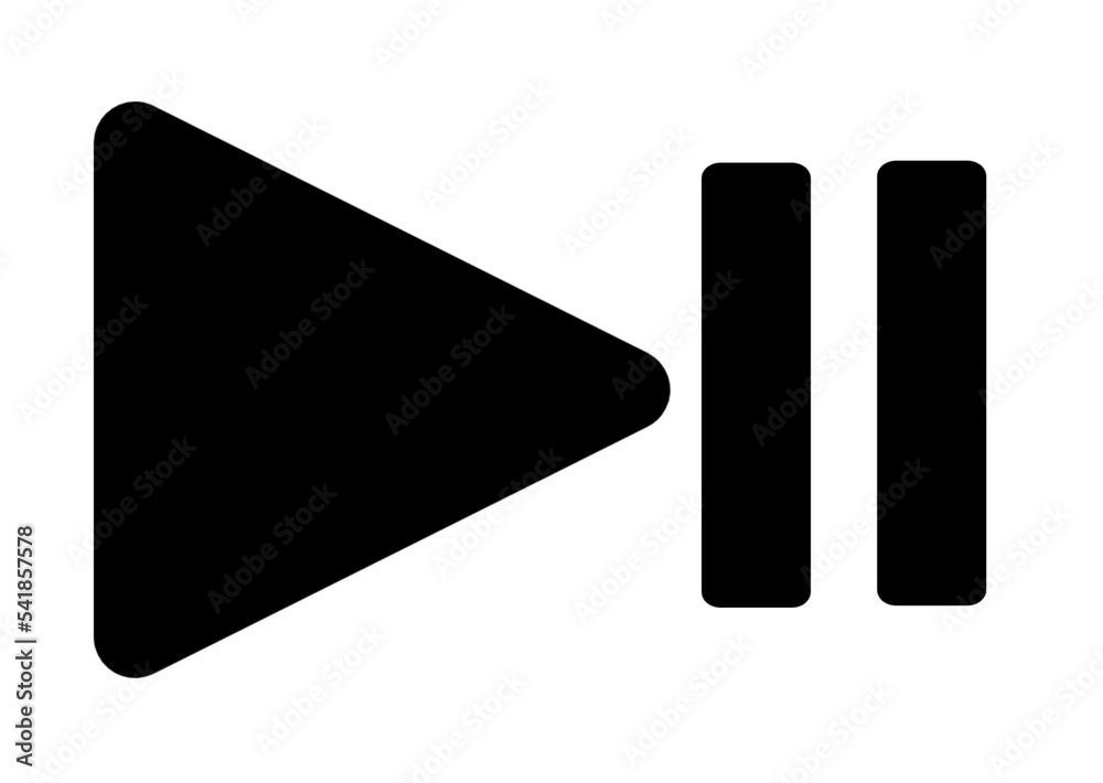 Play and pause icon Stock Illustration | Adobe Stock