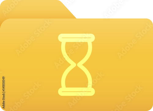 Folder with hourglass symbol, Folder icon.