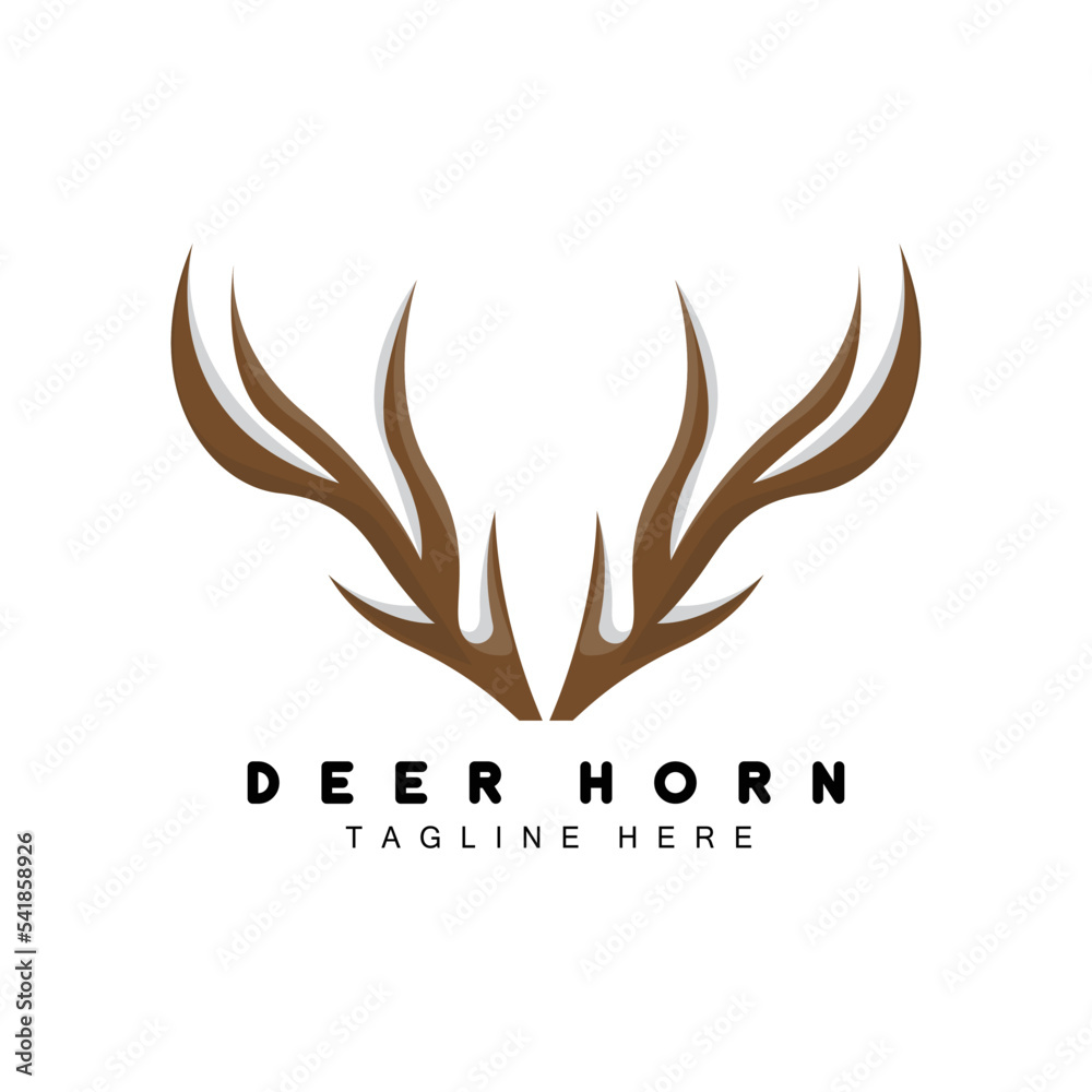 Deer Antler Logo, Antler Icon Illustration, Christmas Santa Animal Vector, Brand Design Deer Antler Logo, Antler Icon Illustration, Christmas Santa Animal Vector, Brand Design