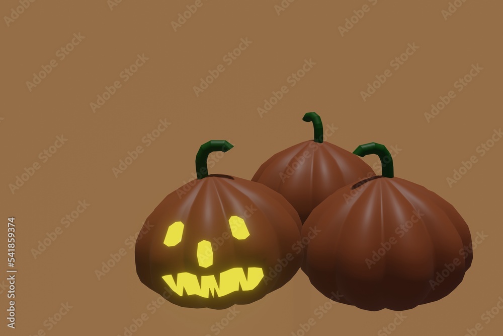 Jack O Lantern Pumpkins smile for party in Happy Halloween . Jack O Lantern Pumpkins smile for party in Happy Halloween .