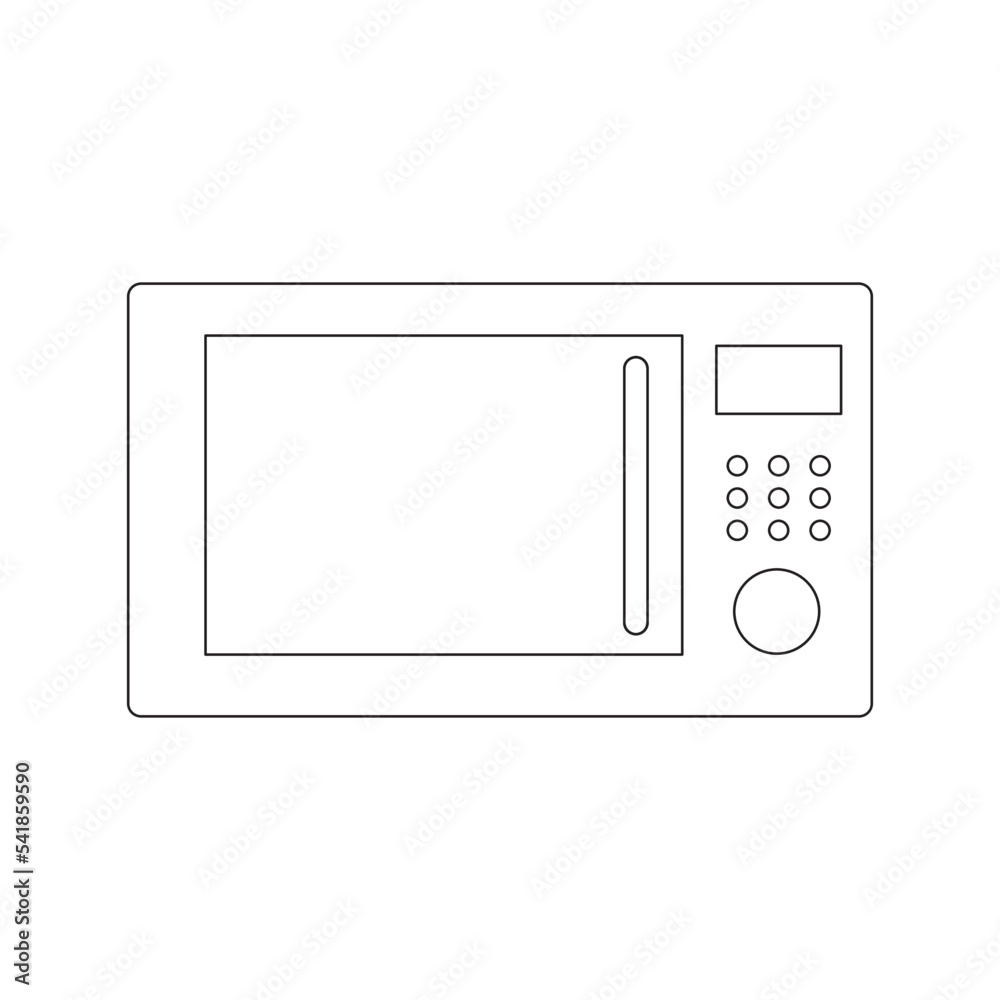 microwave oven vector illustration eps graphic icon single color black outline line drawing microwave oven vector illustration eps graphic icon single color black outline line drawing