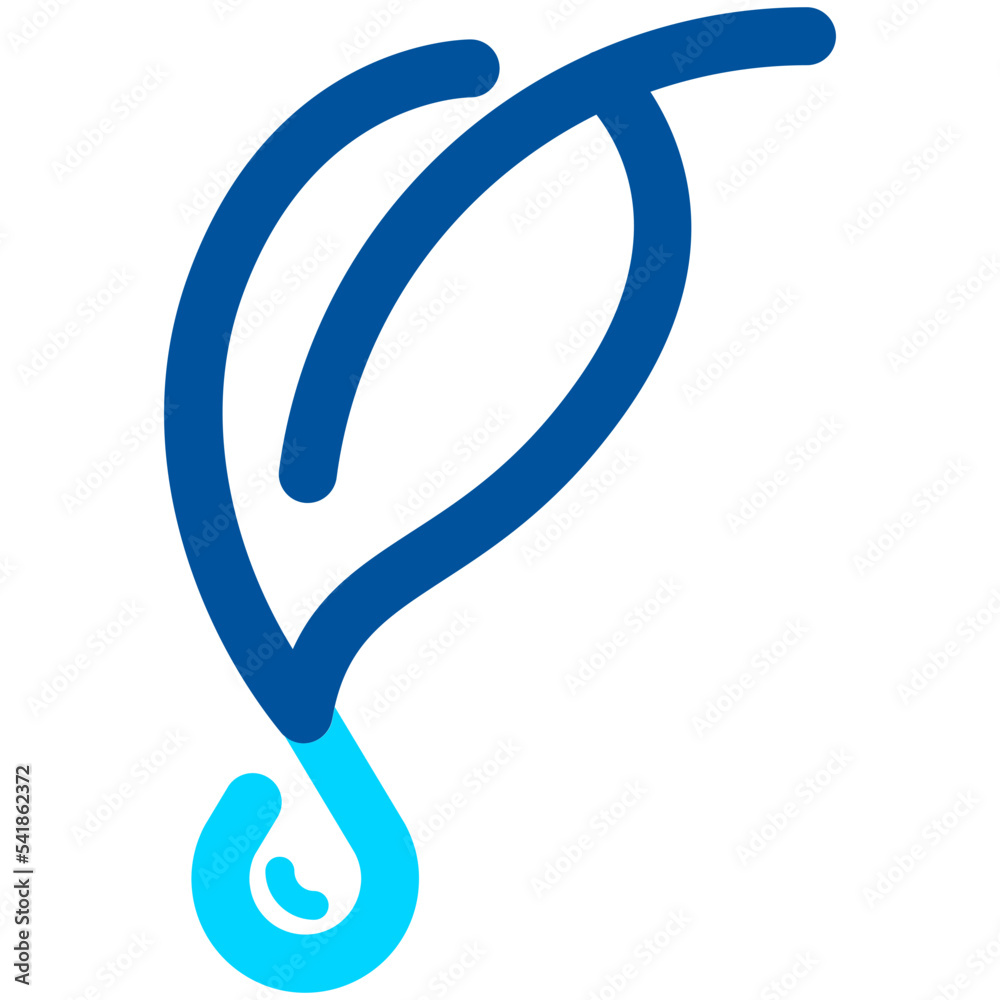 water drop and leaf lineal style icon Stock Vector | Adobe Stock