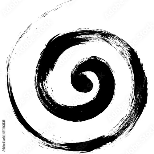 dry paint brush spiral shape clip art