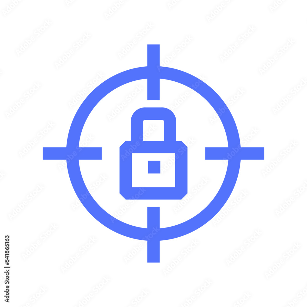 protection safety target lock line icon Adobe Stock