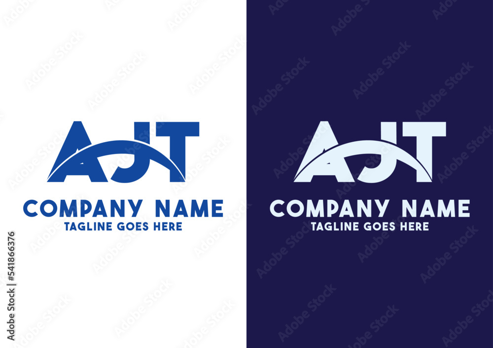 Letter AJT logo design vector template, AJT logo Stock Vector Adobe Stock