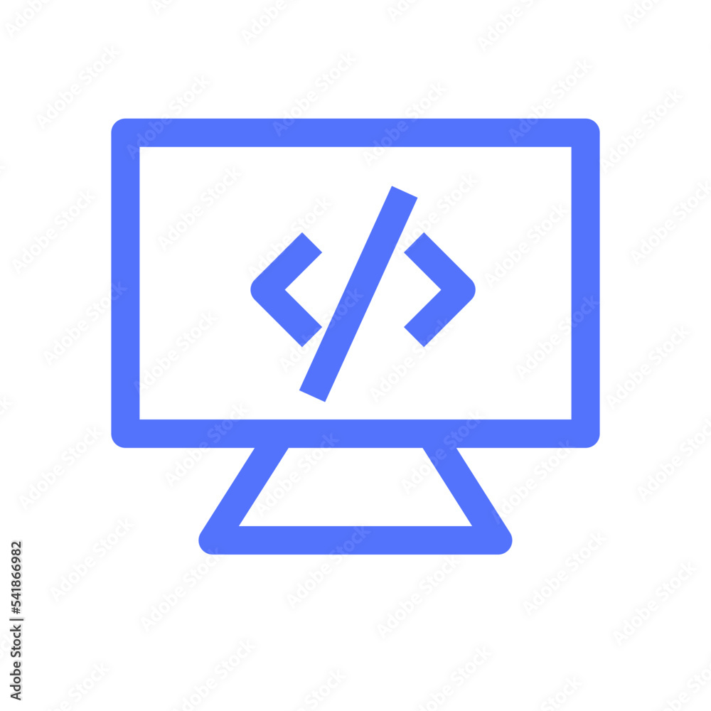 seo coding monitor code progamming line icon seo coding monitor code progamming line icon