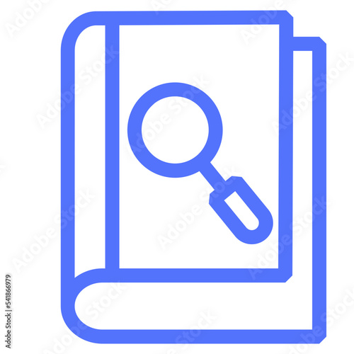 research case history book line icon