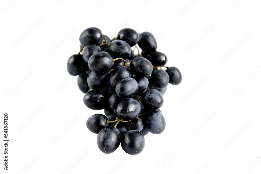 bunch of grapes on a white background