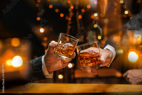 whiskey, for a friendly party in a bar or a restaurant.