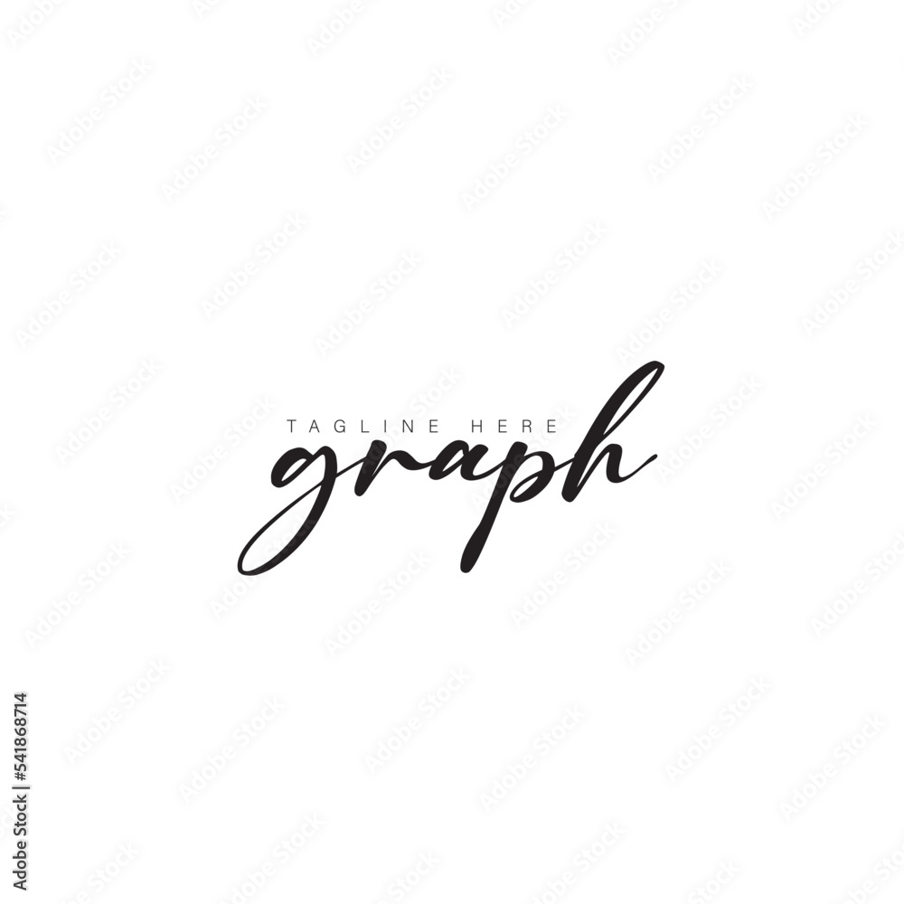 Graph signature logo design Graph signature logo design