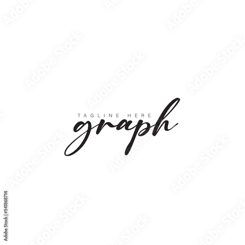 Graph signature logo design 