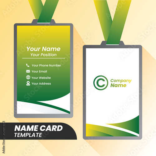 Two sided presentation of professional Name or visiting card design.