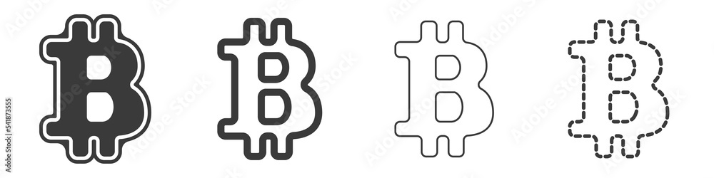 Bitcoin vector set of cryptocurrency icons. Virtual currency icon set. Contactless trading. Bitcoin vector icon of virtual currency. Bitcoin vector set of cryptocurrency icons. Virtual currency icon set. Contactless trading. Bitcoin vector icon of virtual currency.