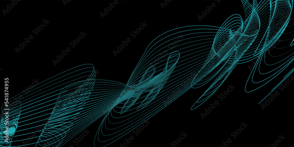 Abstract black background with blue lines Stock Vector | Adobe Stock
