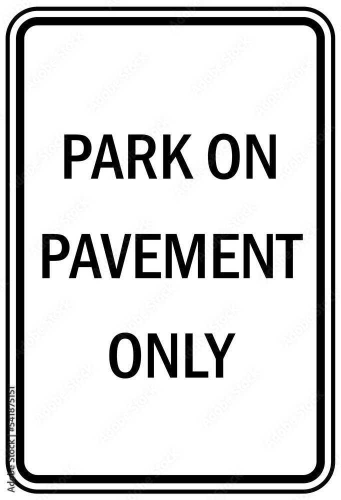 parking lot sign instruction Stock Illustration Adobe Stock