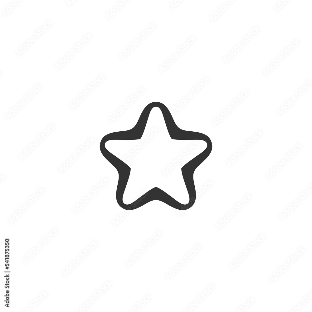 Black line star icon. Simple flat pictogram isolated on white. Vector illustration. Award pictogram. Top raiting. asterisk footnote icon. Black line star icon. Simple flat pictogram isolated on white. Vector illustration. Award pictogram. Top raiting. asterisk footnote icon.