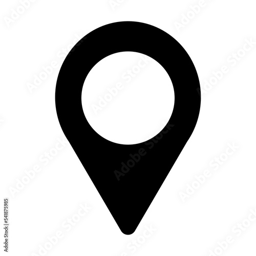 Black map pointer icon