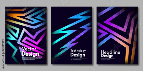 Vector illustration. Amazing gradient colors. Headline design for posters, business cards, gift cards.